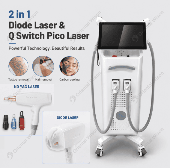 Laser a diodi 2 in 1 e laser Pico con interruttore Q