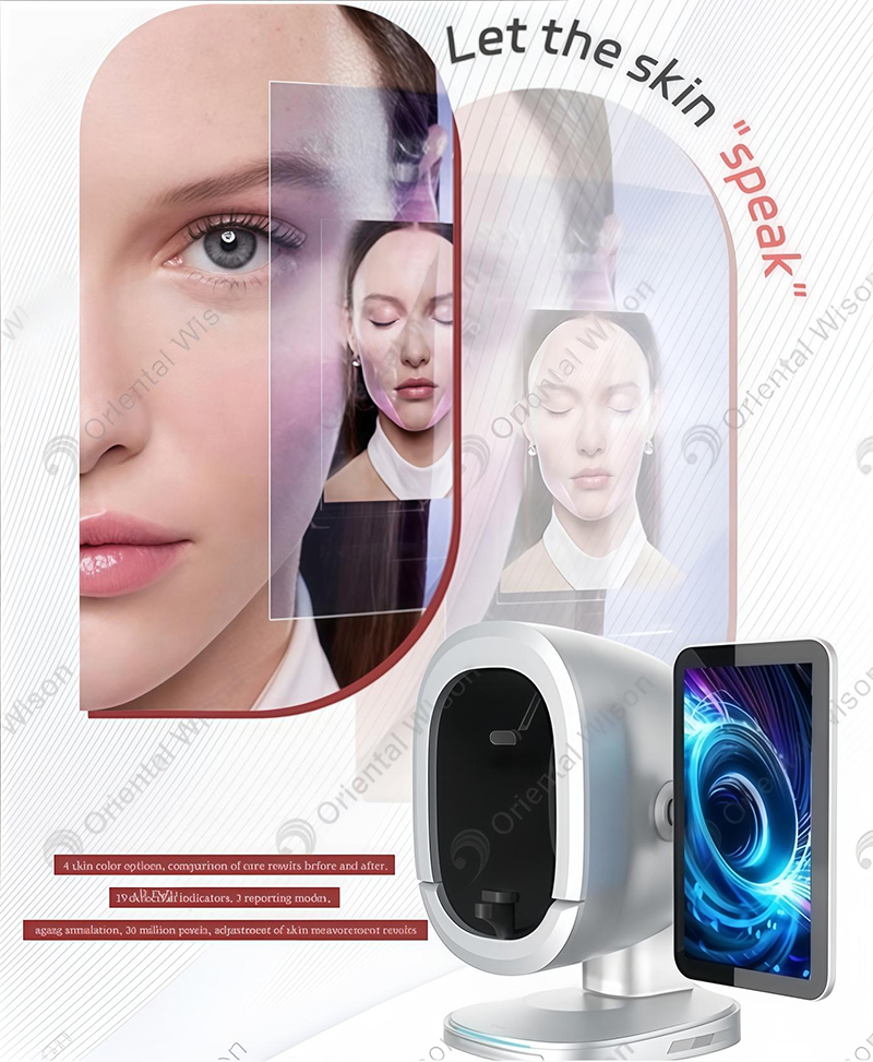 Scopri come la macchina AI Skin Analyser analizza la condizione della tua pelle in 2 secondi!