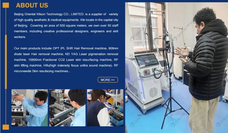 Benvenuto! Il cliente visita la nostra fabbrica, prova il laser ad alessandrite