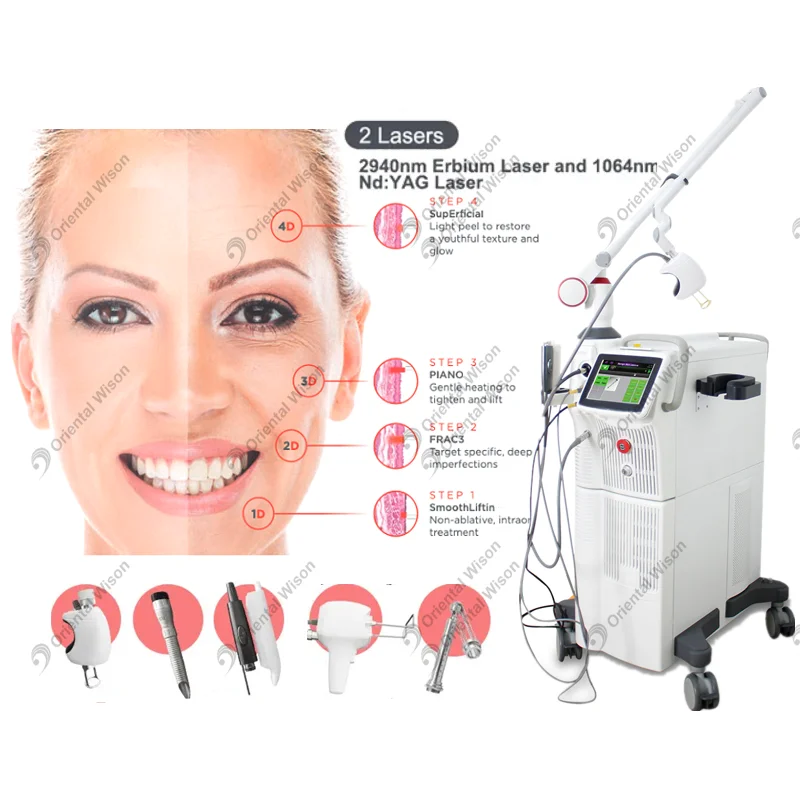 4d 2940nm laser erbium 1064nm nd yag laser 4d anti-invecchiata macchina di bellezza
